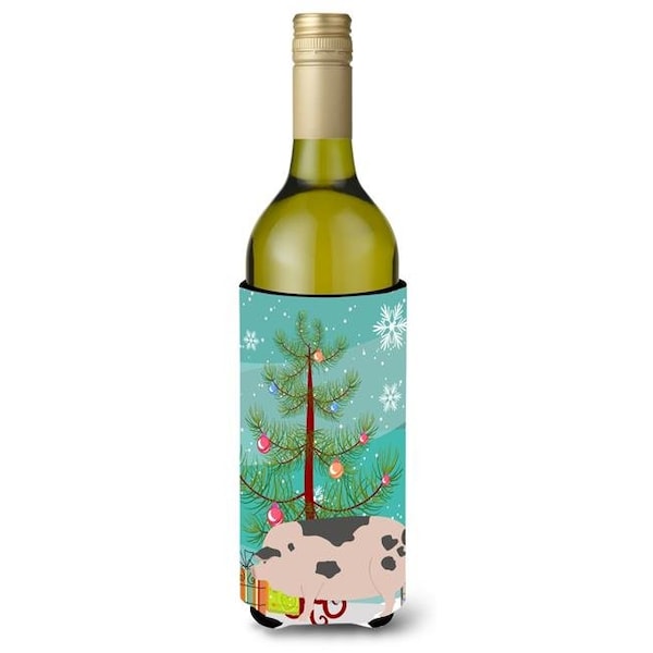 Carolines Treasures BB9307LITERK Gloucester Old Spot Pig Christmas Wine Bottle Beverge Insulator Hugger BB9307LITERK - main